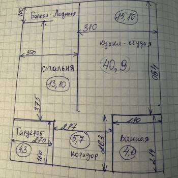 Продается 1-комнатная квартира, 40,9 м²