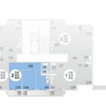Продается 2-х комнатная квартира, 54 м²