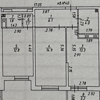 Продается 2-х комнатная квартира, 54 м²