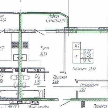 Сдается 1-комнатная квартира, 41 м²