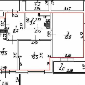 Продается 2-х комнатная квартира, 50,7 м²