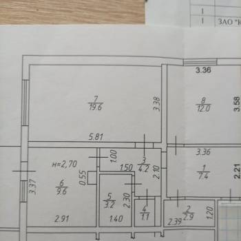 Сдается 2-х комнатная квартира, 60 м²