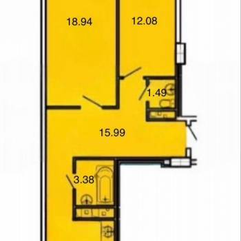 Продается 2-х комнатная квартира, 70 м²