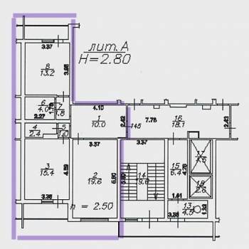 Продается 2-х комнатная квартира, 67,4 м²