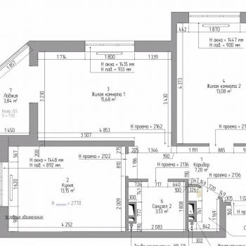 Сдается 2-х комнатная квартира, 56 м²