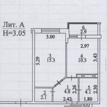 Продается 1-комнатная квартира, 36,8 м²
