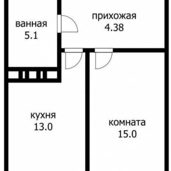 Сдается 1-комнатная квартира, 44 м²
