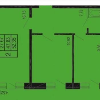 Продается 2-х комнатная квартира, 55 м²