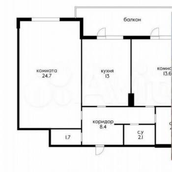 Продается 2-х комнатная квартира, 67 м²