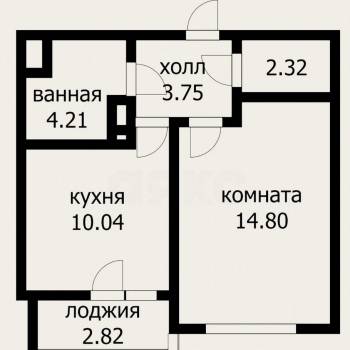 Продается 1-комнатная квартира, 35 м²
