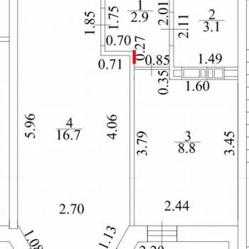 Продается 1-комнатная квартира, 32,5 м²