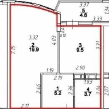 Продается 1-комнатная квартира, 38,4 м²