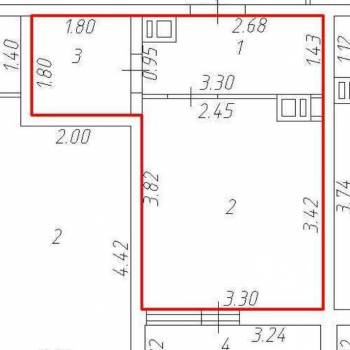 Продается 1-комнатная квартира, 21 м²