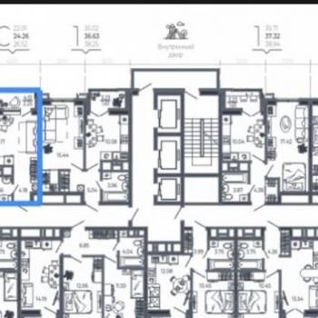 Продается 1-комнатная квартира, 24,3 м²