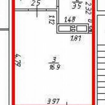Продается 1-комнатная квартира, 22,9 м²
