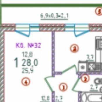 Продается 1-комнатная квартира, 25,5 м²