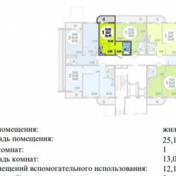 Продается 1-комнатная квартира, 27 м²