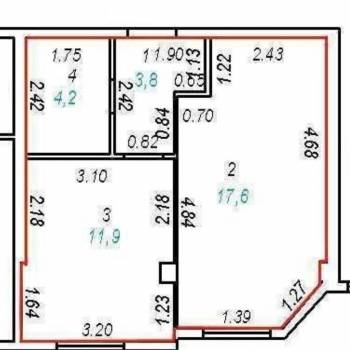 Продается 1-комнатная квартира, 36,3 м²