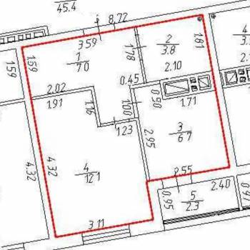 Продается 1-комнатная квартира, 32 м²