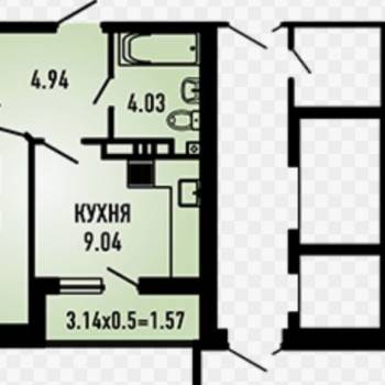 Продается 1-комнатная квартира, 38 м²