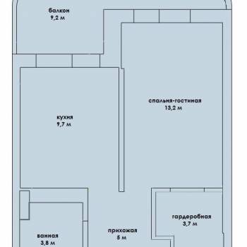 Продается 1-комнатная квартира, 35,7 м²