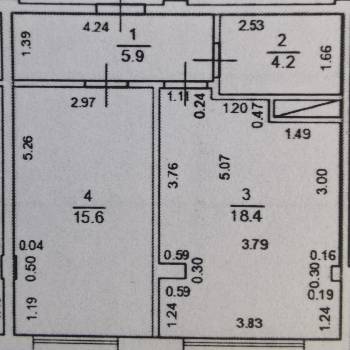 Продается 1-комнатная квартира, 44,1 м²