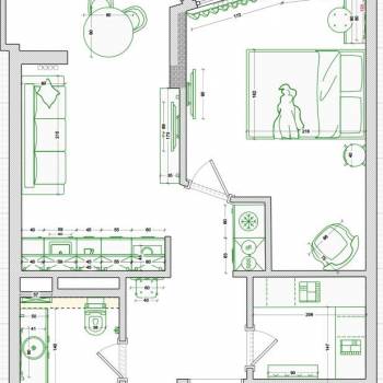 Продается 1-комнатная квартира, 44 м²