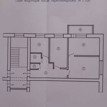 Продается 3-х комнатная квартира, 53 м²