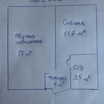 Продается 1-комнатная квартира, 36 м²