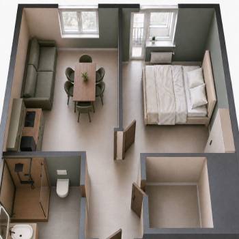 Продается 1-комнатная квартира, 45,3 м²