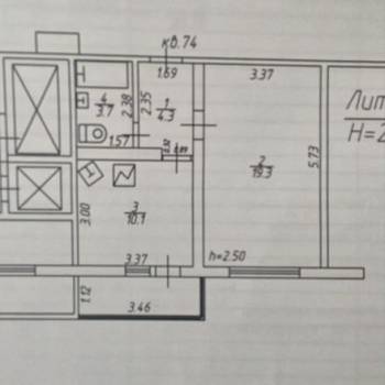 Продается 1-комнатная квартира, 37,4 м²