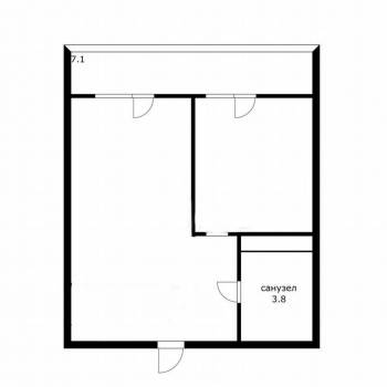 Продается 1-комнатная квартира, 38 м²