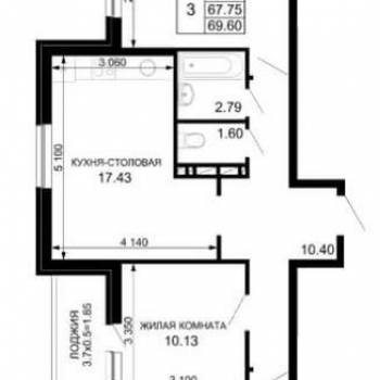 Продается 3-х комнатная квартира, 69,6 м²