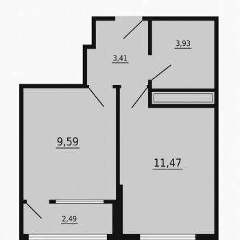 Продается 1-комнатная квартира, 29 м²