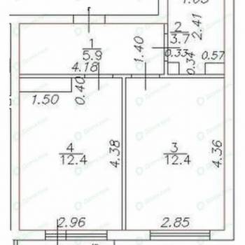 Продается 1-комнатная квартира, 34,4 м²