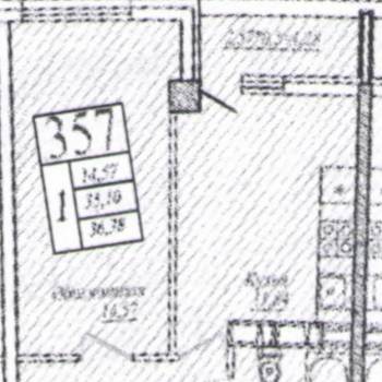 Продается 1-комнатная квартира, 35,1 м²