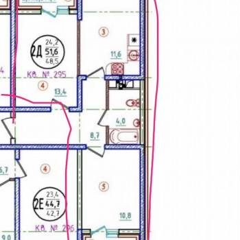 Продается 2-х комнатная квартира, 51,6 м²