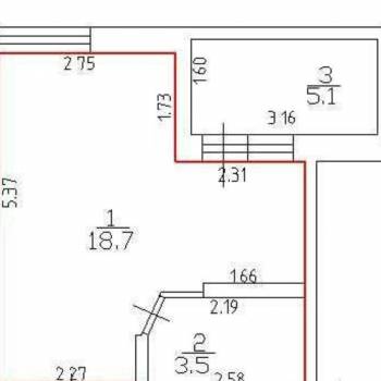 Продается 1-комнатная квартира, 27 м²