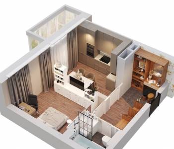 Продается 1-комнатная квартира, 38,42 м²