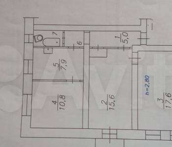 Продается 3-х комнатная квартира, 61 м²