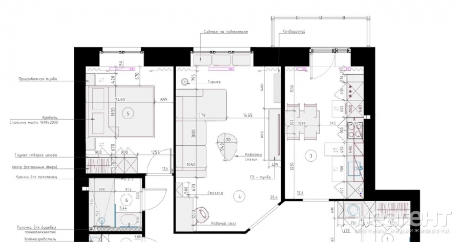 Сдается 2-х комнатная квартира, 66,5 м²