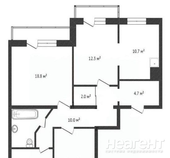 Продается Многокомнатная квартира, 84 м²