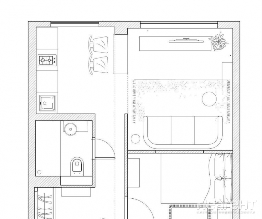 Продается 1-комнатная квартира, 31 м²