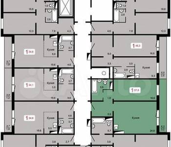 Продается 2-х комнатная квартира, 57,8 м²