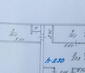 Продается 3-х комнатная квартира, 56 м²