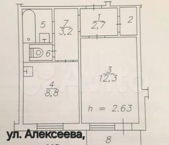 Продается 1-комнатная квартира, 31,9 м²