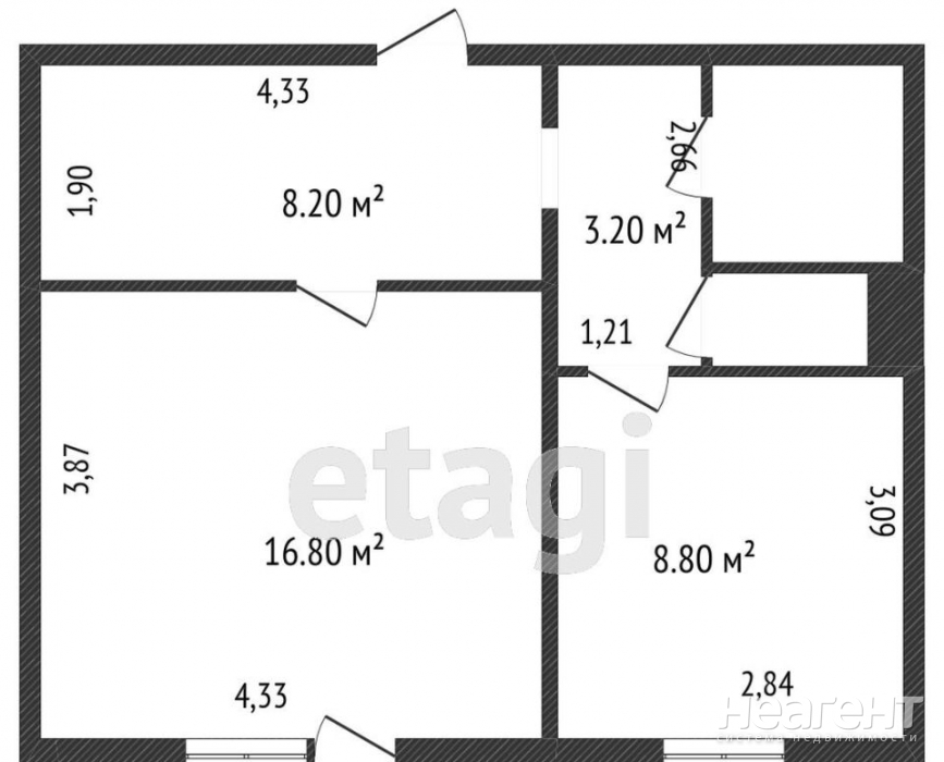 Продается 1-комнатная квартира, 40,4 м²