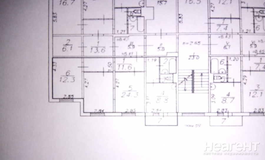 Продается 3-х комнатная квартира, 60,7 м²