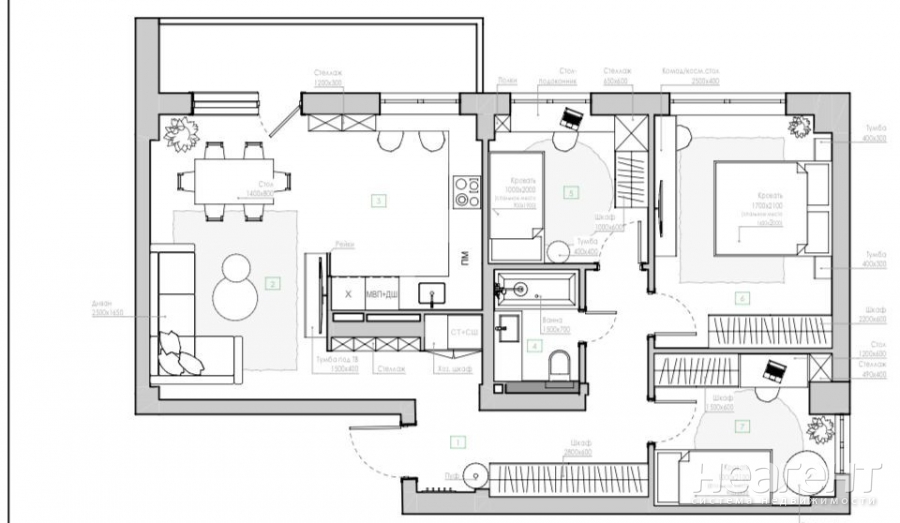 Продается Многокомнатная квартира, 70 м²