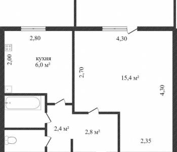 Продается 1-комнатная квартира, 29,6 м²